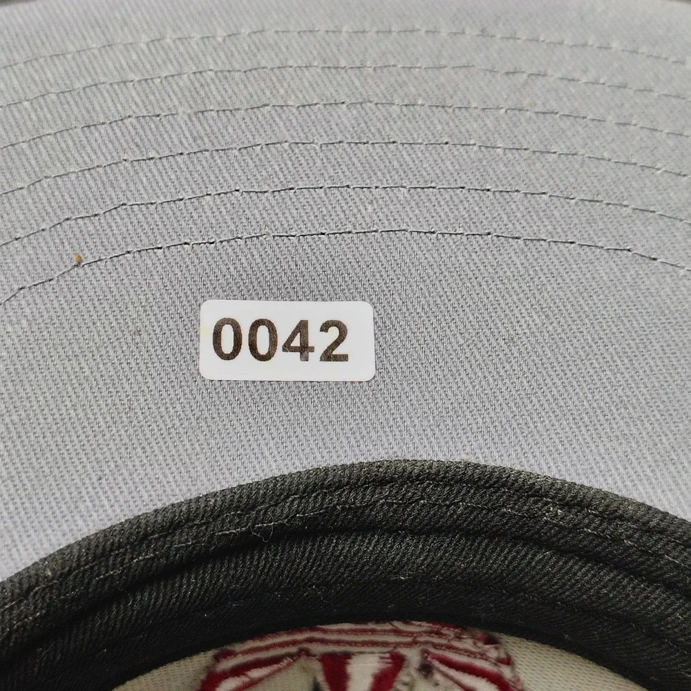 Adidas Hat Cap Snapback Grey Heather Trefoil Spellout Logo Flat Brim Adjustable